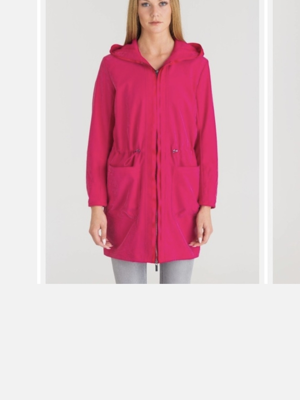 Armani Exchange Bright Pink Hooded Zip Utility Jacket